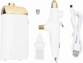 Portable Oxygen Facial Airbrush Nano Mist Sprayer Skin Care Toner Lady's Gifts (White Set)