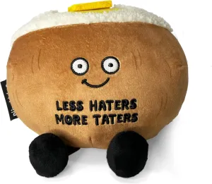 Potato Plushie - Less Haters, More Taters Cute Potato Plush, Gift for Potato Lovers, Food Plush Toy for Gifting