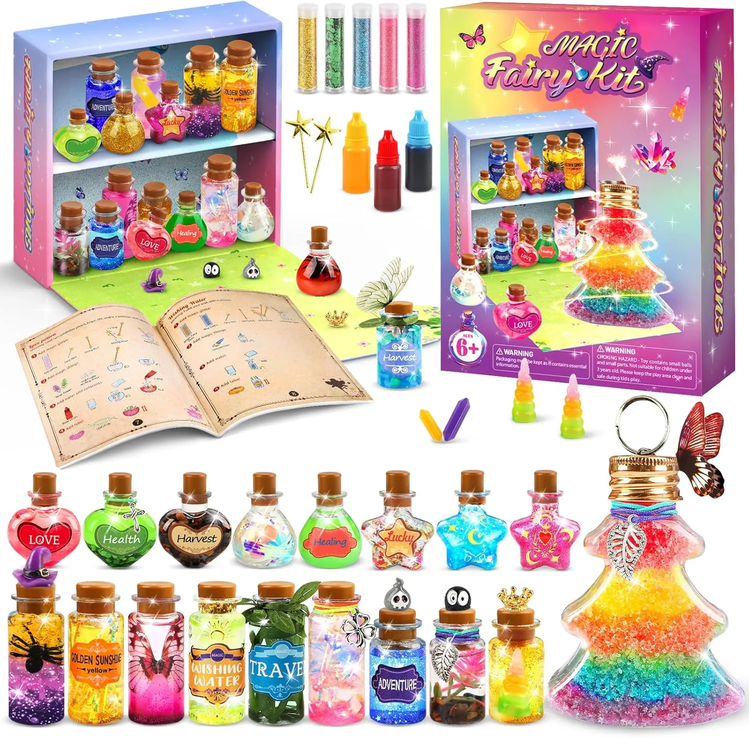 Potion Magic Kit for Kids, Creative Magic Fairy Arts and Crafts Kit Birthday Gifts Toys for Girls 6 7 8 9 10 11 12  Year Old Boys Decorations Family Activities Party Favors
