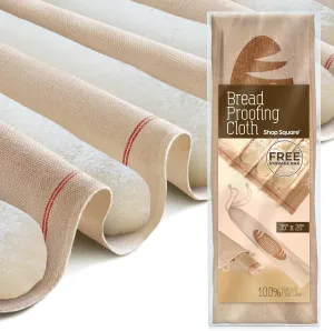 Professional Bakers Couche Extra Large 35" x 26" Premium Proofing Cloth 100% Natural Flax Linen - with Bonus Storage Bag