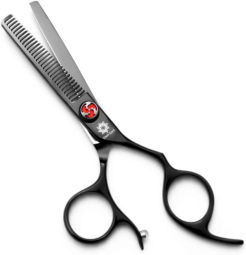 Professional Barber Razor Edge Hair Thinning Scissors/Shears - 5.5'' Large Finger Holes and Adjustment Tension Screw - Mustache/Beard Trimming Salon Hairdressing Scissors