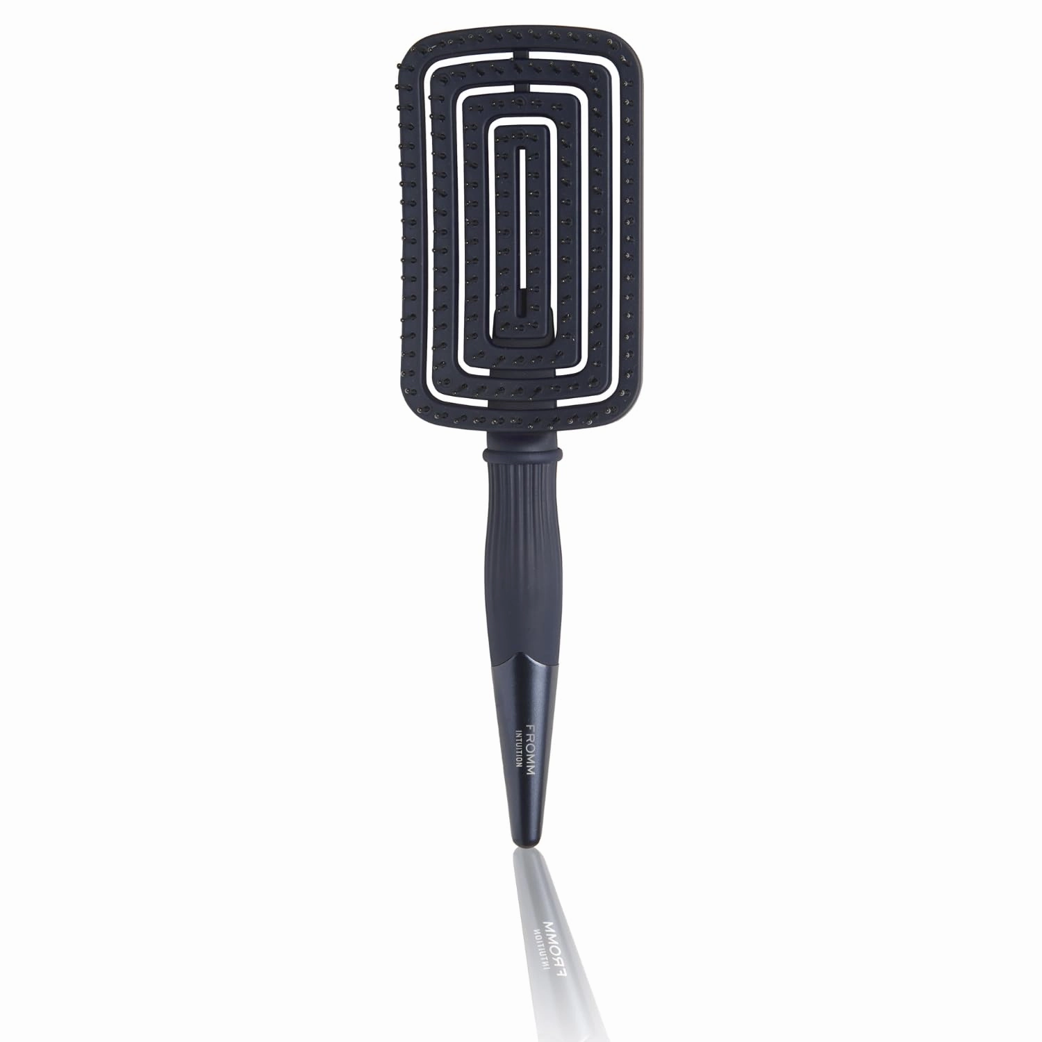 Professional Intuition Flexer Vent Brush for Blow Drying, Detangler Brush for Wet or Dry Medium to Thick Hair, Smooths Frizz and Flyaways, Navy Blue