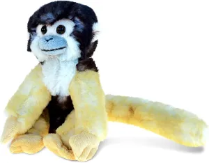 Puzzled DolliBu Plush Squirrel Monkey Stuffed Animal - Soft Huggable Wild Monkey, Adorable Playtime Zoo Plush Toy, Cute Jungle Animals Cuddle Gift for Kids & Adults - 12.5"