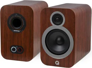 Q Acoustics 3030i Bookshelf Speakers Pair English Walnut - 2-Way Reflex Enclosure Type, 6.5" Bass Driver, 0.9" Tweeter - Stereo Speakers/Passive Speakers for Home Theater Sound System