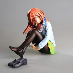 QIANGZI 12cm The Quintessential Quintuplets Action Figures Collectible Nakano Miku Anime Model Statue, PVC Environmental Protection Materials Suitable for Home Office Desk Decorative Ornaments Toy