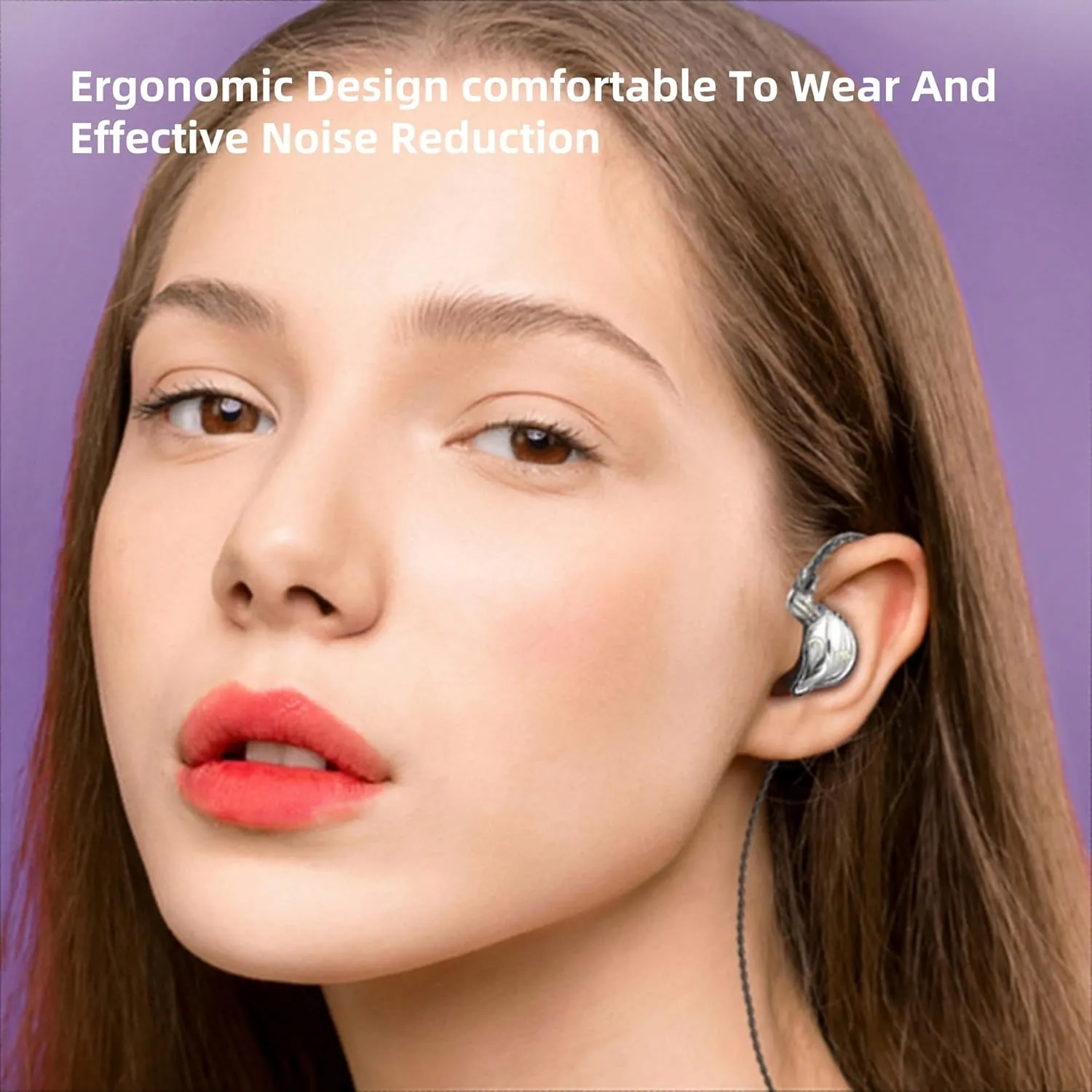 QKZ ZXT in-Ear Monitors,IEM Gaming Earbuds,HiFi Stereo Wired Headphones with Detachable Cable for Musician Singer(Transparent)