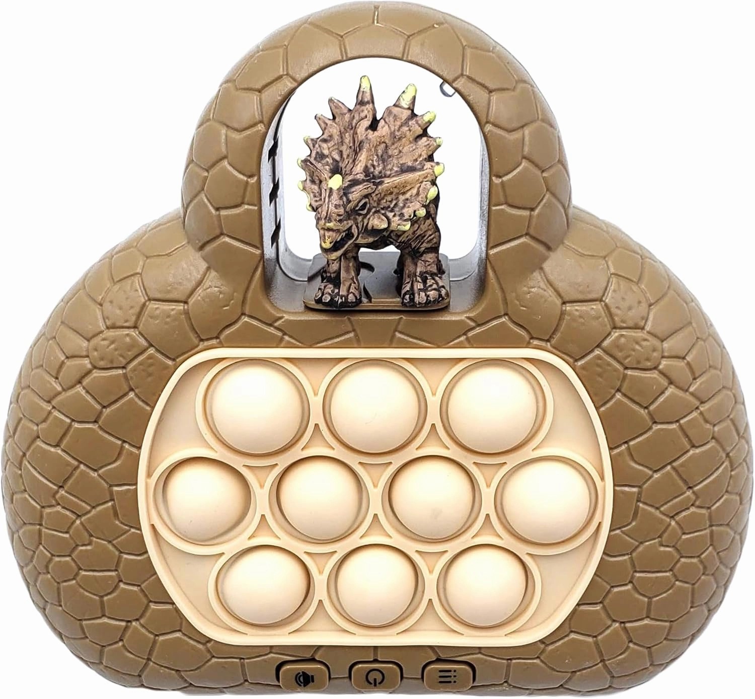 Quick Push Pop Game It Fidget Toys Pro for Kids Adults, Handheld Fast Puzzle Game Machine, Push Bubble Stress Toy, Party Favors, Birthday Gifts for Boys and Girls (Triceratops 3D)
