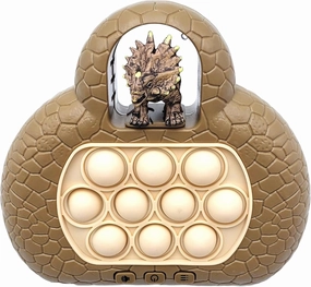 Quick Push Pop Game It Fidget Toys Pro for Kids Adults, Handheld Fast Puzzle Game Machine, Push Bubble Stress Toy, Party Favors, Birthday Gifts for Boys and Girls (Triceratops 3D)