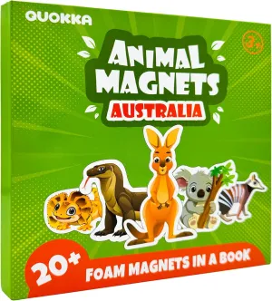 QUOKKA Travel Magnetic Puzzles Improved Version for Toddlers 1-3 – 20 Pcs Animal Game with Extra-Long Play Book – Fun Travel Game Toy for Kids Ages 3-5 – Strong Magnets for Car Activities