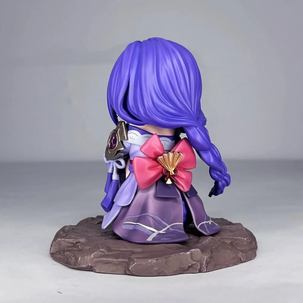Raiden Shogun Figure Cute Anime Girl Figures 12cm Anime Figurine Raiden Ei Action Figure Statue Collectibles Desktop Ornament Gift for Fans