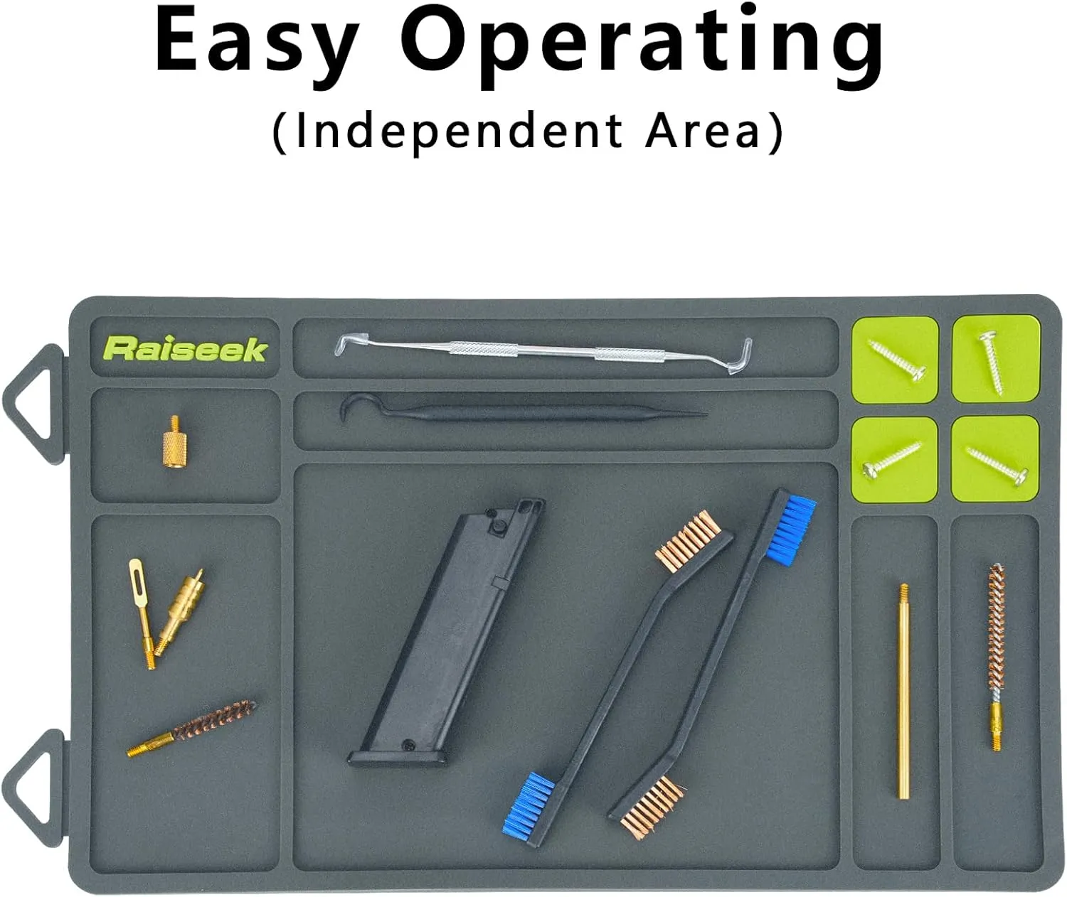 Raiseek Cleaning Mat, Pistol Gun Maintenance Mat,Anti-Slip Rubberized Repair Mat 15.9" x 9.8"