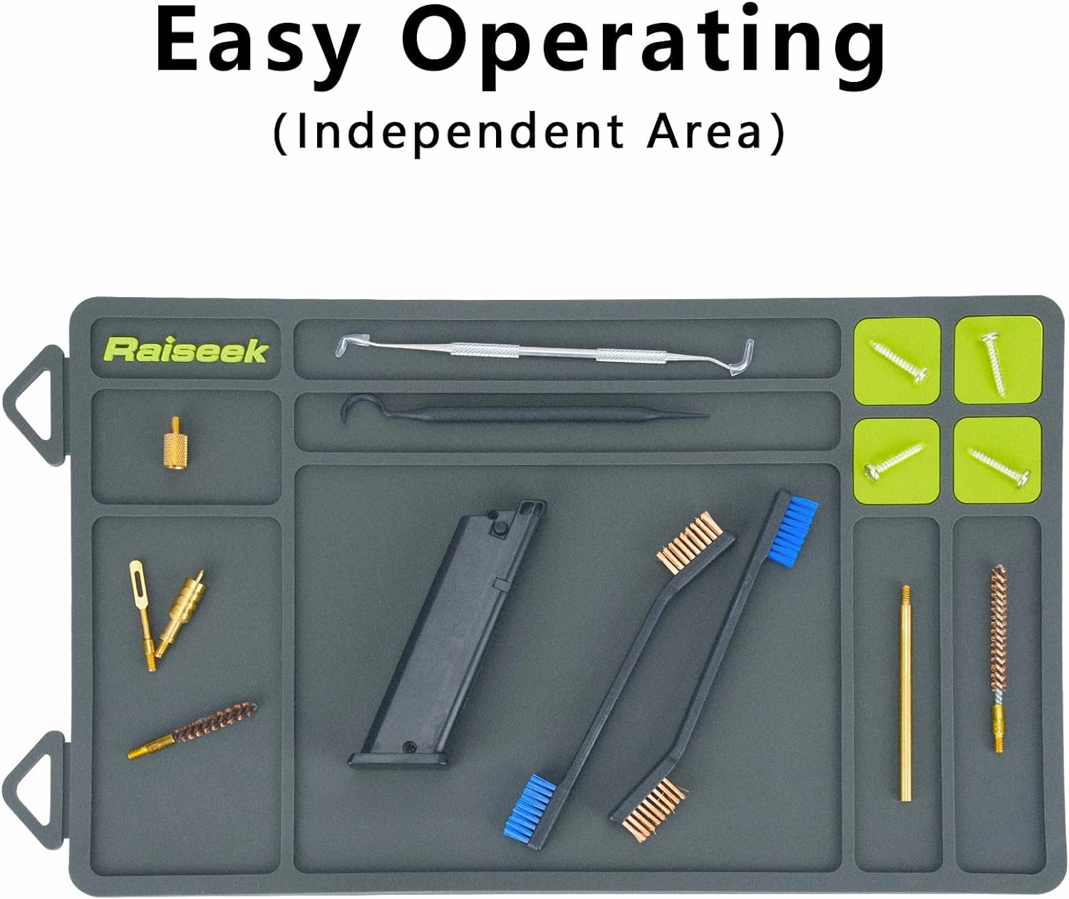 Raiseek Cleaning Mat, Pistol Gun Maintenance Mat,Anti-Slip Rubberized Repair Mat 15.9" x 9.8"
