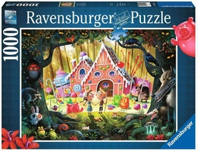 Ravensburger Hansel and Gretel Beware! 1000 Piece Jigsaw Puzzle for Adults and Kids | Unique Softclick Technology | Vibrant and Glare-Free | Sustainable Forestry Practices