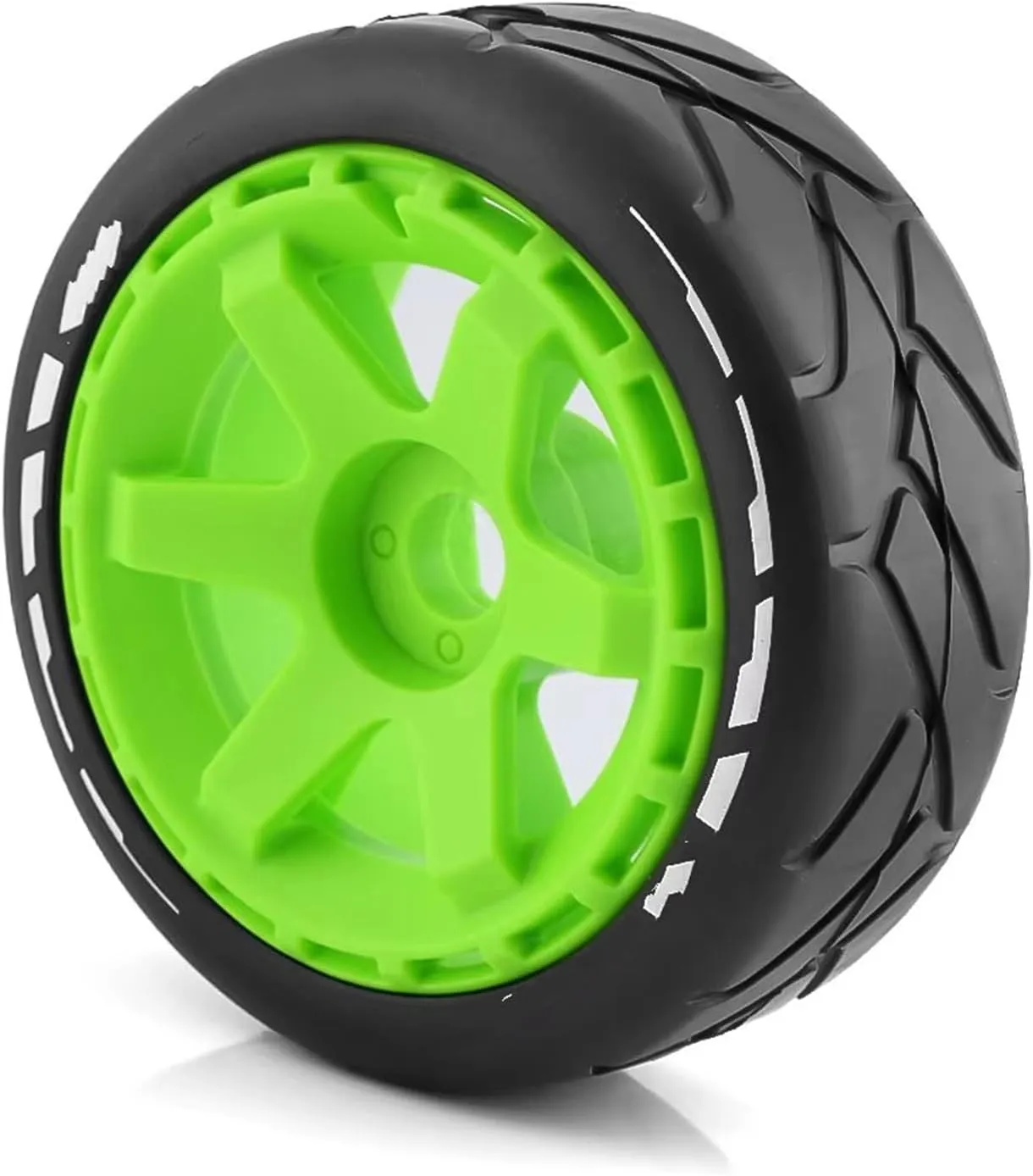 Rc Car Wheel Rim Tire Compatible with ARRMA for Redcat for Team for Losi for Kyosho for HPI for Hobao 1/8 RC Off-Road for Buggy 103mm Tires Wheel 17mm Hex(Green)