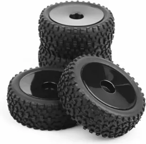 Rc Car Wheel Rim Tire Compatible with Wltoys 144001 124019 104001 1/10 1/12 1/14 RC Car Upgrade Parts Scale Off Road for Buggy 4Pcs 85mm Tires Wheel Tyre