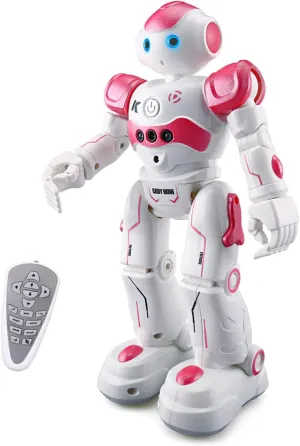 RC Robot Toys Gesture Sensing Smart Robot Toy for Girls Can Singing Dancing Speaking Christmas Birthday (Pink)