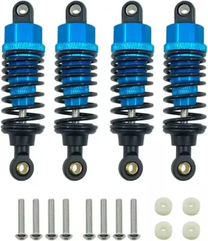 Rc Shock Absorber For Tamiya For TT-02 TT-02d M-05 M-06 1/10 4Pcs Aluminum Alloy Shock Absorbers Damper Set 60mm RC Car Parts Accessories Upgrade Replace Use(Blue)