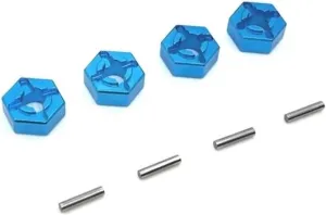 RC Upgrade Accessories for SCY 16101 16102 16103 16104 16106 16201 for JJRC for C8805 Q130A Q130B 12mm Metal Wheel Hex Hub Adapter 1/16 RC Car Upgrade Parts Refit Accessories(Blue)
