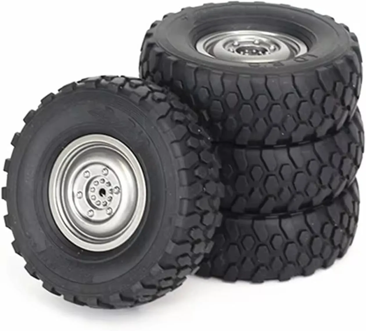 RC Wheel Tire Compatible with MN D90 for MN98 for MN99S for WPL C14 C24 C34 B14 B24 for LDRC P06 RC Car Upgrade Parts Accessories 72mm Soft Tire Wheel