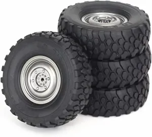 RC Wheel Tire Compatible with MN D90 for MN98 for MN99S for WPL C14 C24 C34 B14 B24 for LDRC P06 RC Car Upgrade Parts Accessories 72mm Soft Tire Wheel