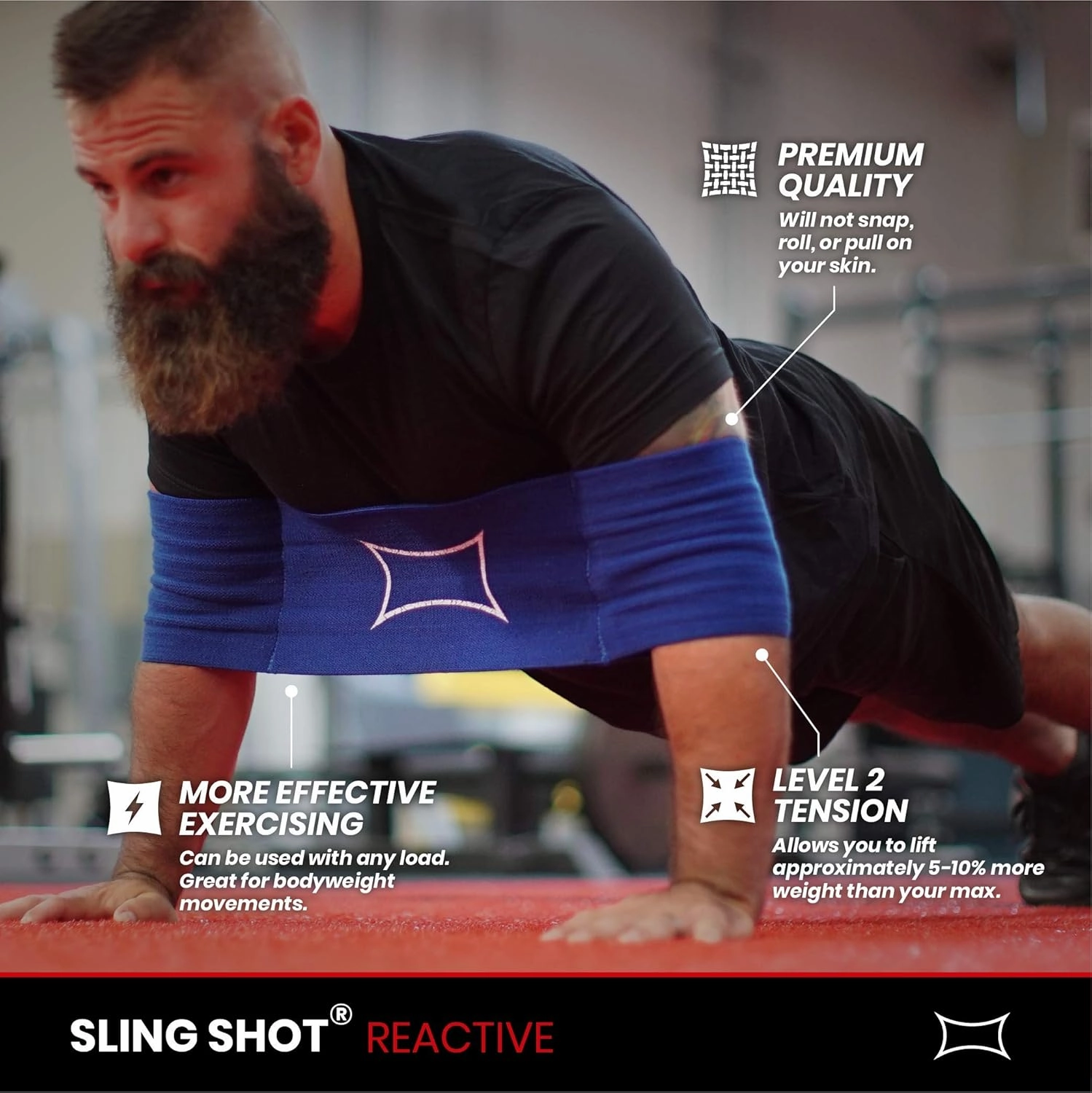 Reactive Sling Shot Mark Bell Bench Press, Dips, and Push Ups – (Level 2 Tension)