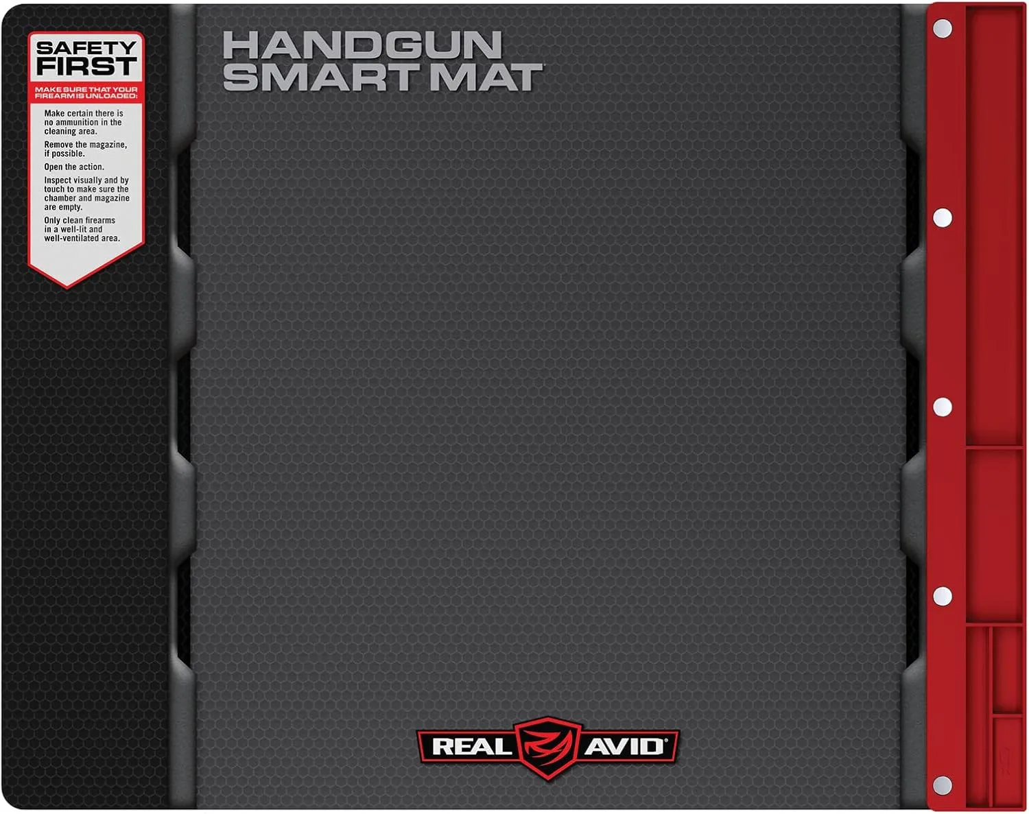 Real Avid Handgun Cleaning Kit | Includes Gun Cleaning Mat 19x16 with Magnetic Parts Tray & Gun Cleaning Supplies for 22, 357, 38, 380, 9mm, 40, 41, 44, 45 Caliber Pistols (Choose Style Below)