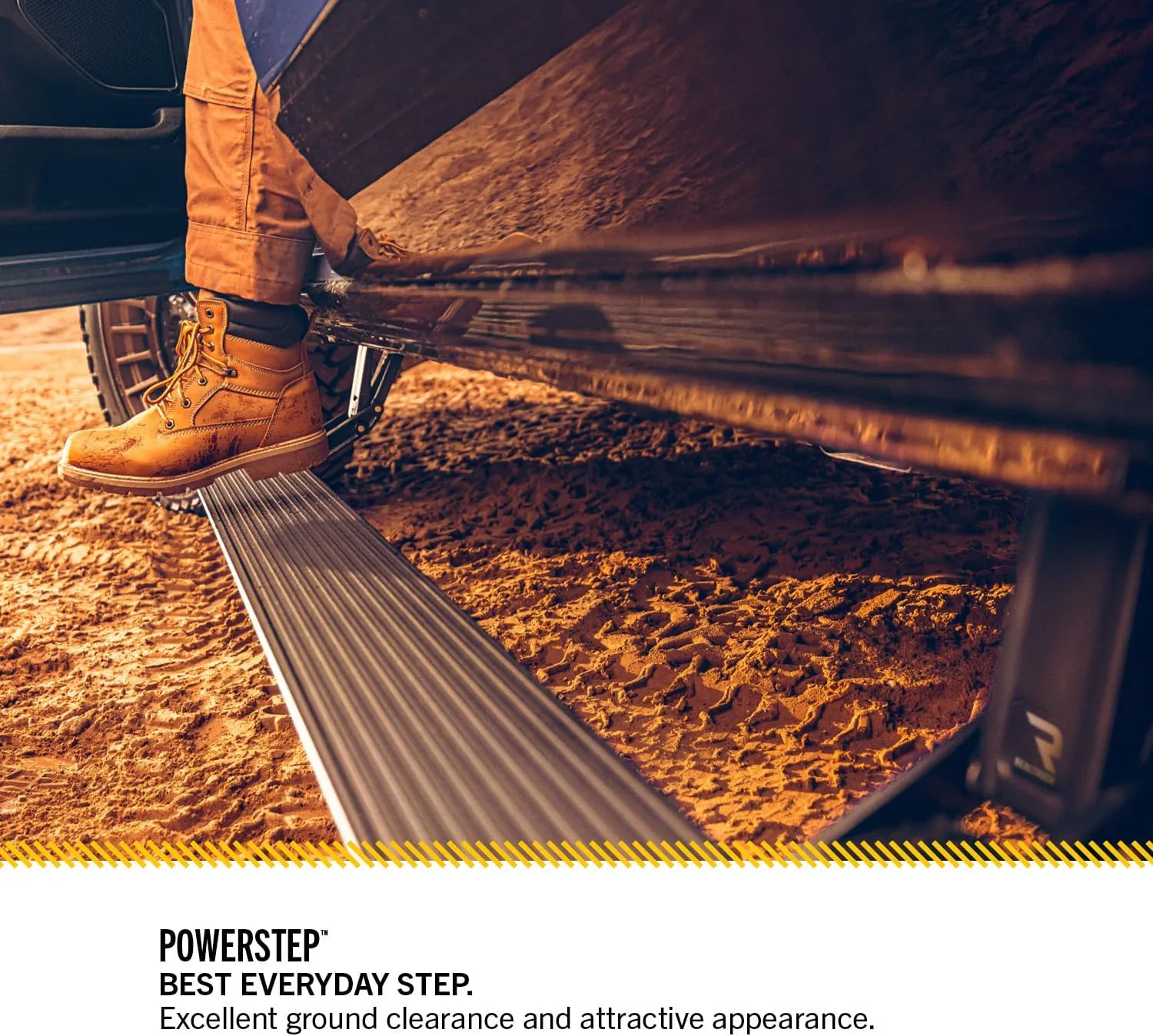 RealTruck AMP Research PowerStep Plug-N-Play Power Running Boards with LED Step Lights for 2023 - 2024 Ford F-250/F-350/F-450 (Sync 4 Models Only) - Electric Powerstep & Retractable Truck Steps