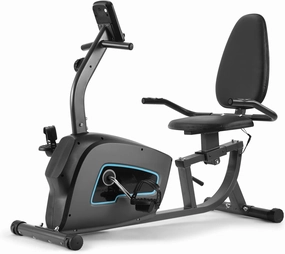 Recumbent Exercise Bike for Home Stationary Bike Sturdy Quiet 8 Levels Exercise Bike Large Comfortable Seat Heart Rate Handle & Device Holder 300 LB Weight Capacity