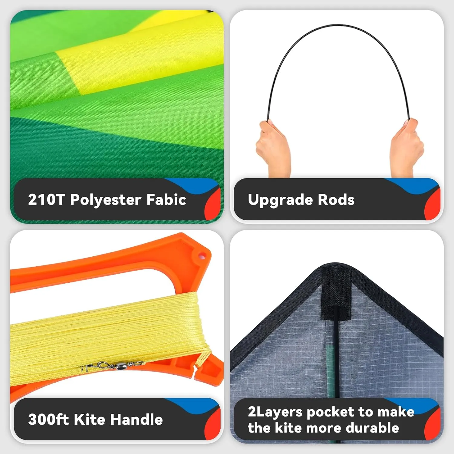 Red Large Delta Kites Flying Toys for Kids & Adults Easy to Fly