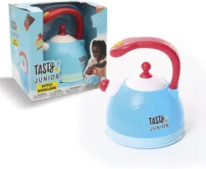 Red Toolbox Tasty Junior Kettle Set with Realistic Lights & Sounds for Imaginative Tea Time Fun