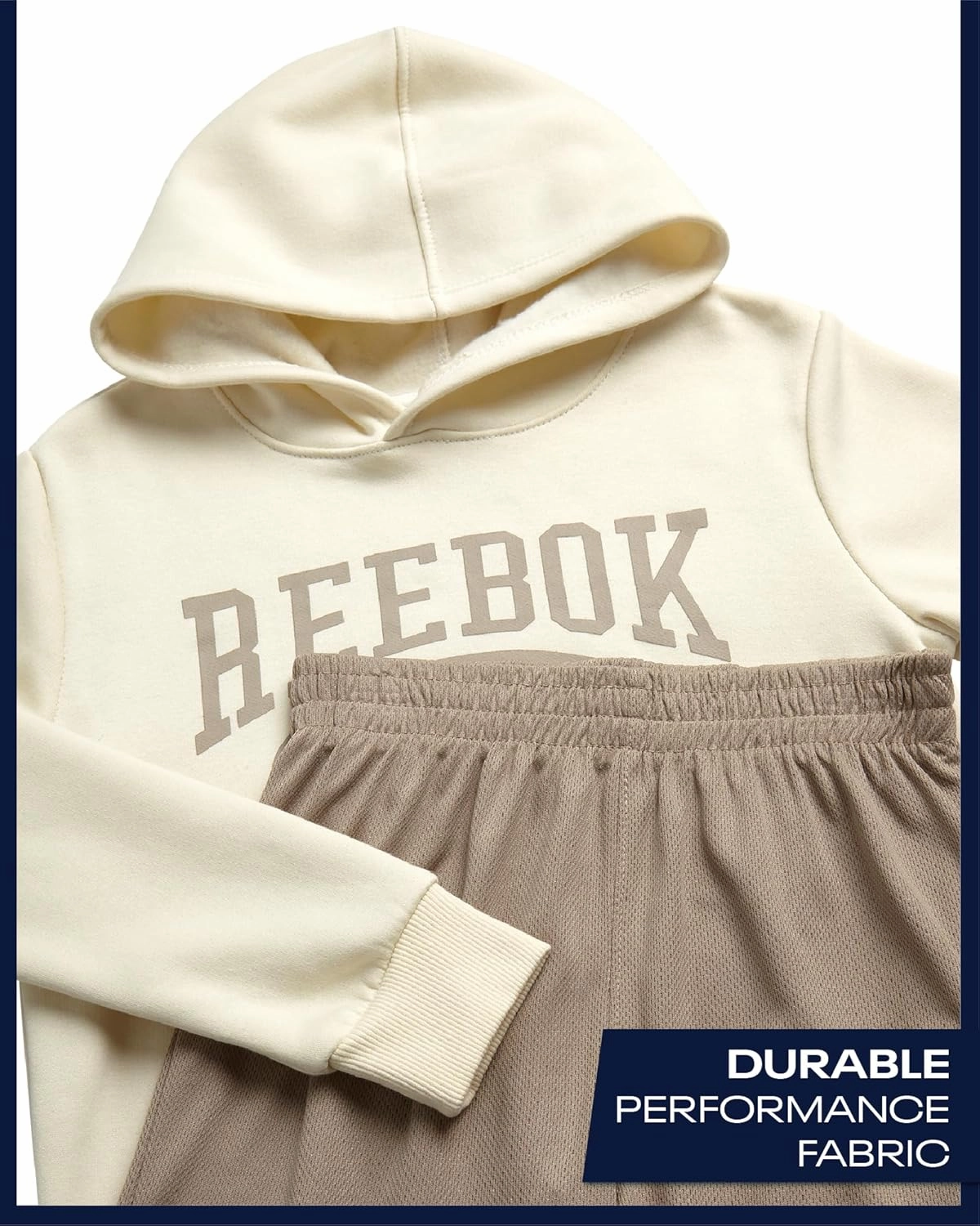 Reebok Boys' Active Sweatsuit - 2 Piece Performance Knit Pullover Hoodie Sweatshirt and Sweat Shorts - Athleisure Set (8-12)
