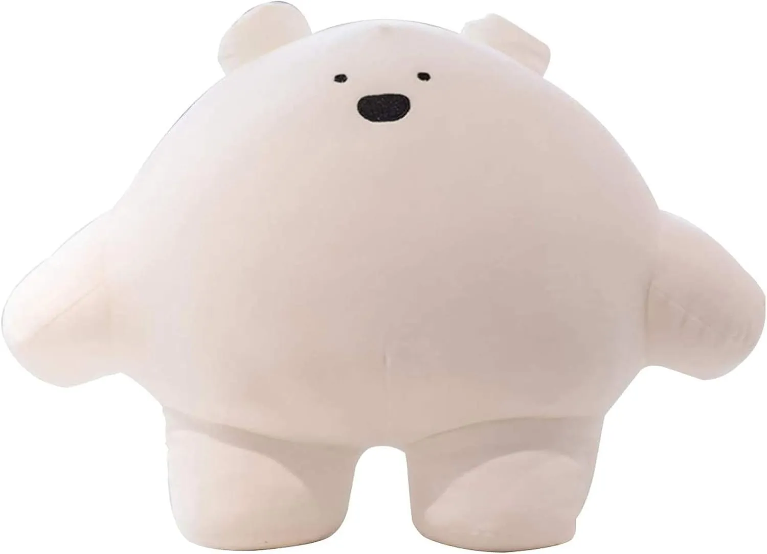 REFAHB 15.7 inch Cute Bear Plush Stuffed Animal Body Pillow Fat Cartoon Cylindrical Body Pillows for Kids, Super Soft Hugging Toy Gifts for Bedding, Kids Sleeping Nap Kawaii Pillow