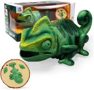 Remote Control Chameleon Toy Realistic Animal Infrared RC Chameleon Fake Lizard Toys Party Favors Party Supplies Halloween Pranks Joke for Kids Adults Gift