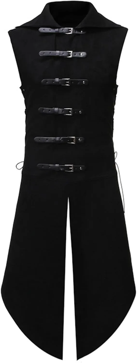 Renaissance Vest Men 2023 Vintage Jacket Halloween Costume Sleeveless Medieval Court Clothes Victorian Frock Coat