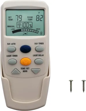 Replacement Remote for Hampton Bay Thermostatic Ceiling Fan Remote Control FAN-9T L3HFAN-9T, with Fan Timer Key 3-Speed LCD Display Temp, No Light Dimmer,No Reverse (Remote Only)