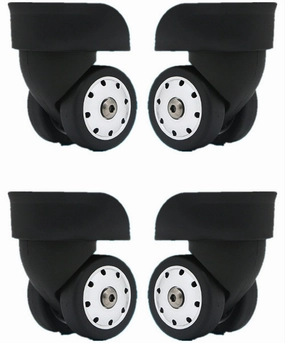 Replacement Luggage Wheels W046# S Size (Di Long) Replacement Plastic Wheels/Luggage Spinner Wheels (2 Pair/Set)