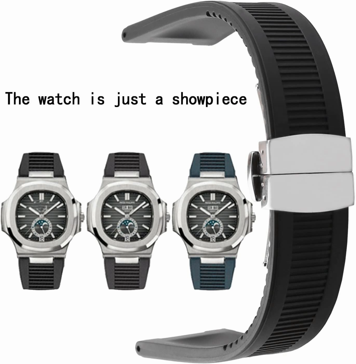 Replacement Silicone Rubber Watch Band for Patek Philippe Nautilus 5711 1A010 5712 5712G 5726 5980 13mm*25mm sports Men's Watch Strap wristband