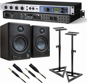 RME Fireface UFX III Audio Interface, (2) Presonus Eris4.5 Monitors, Monitor Stands, (2) XLR to /1/4 Bundle