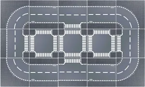 Road Base Plates for City Road Building Block,15 City Street Plates, 10"x10"Road Baseplates for City Street