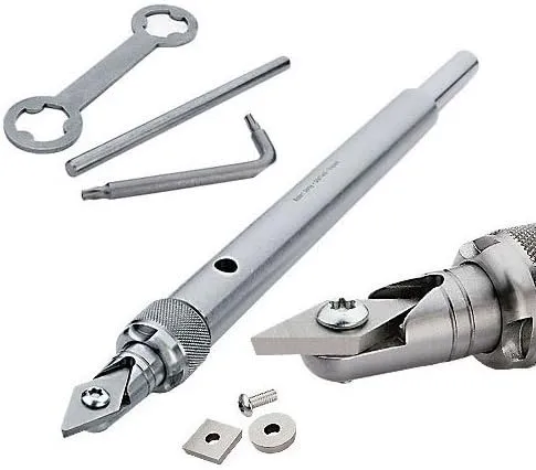 Robert Sorby RSTM-SCT123 TurnMaster Shank with Round, Detail Point, & Square Tungsten Carbide Cutters