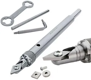 Robert Sorby RSTM-SCT123 TurnMaster Shank with Round, Detail Point, & Square Tungsten Carbide Cutters