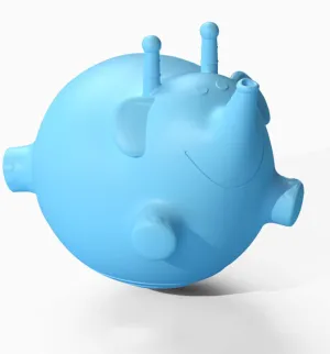 ROBUD Bouncy Horse Hopper, Bouncy Animals Toy Gift for Toddlers Kids, w/Hand Pump, Blue