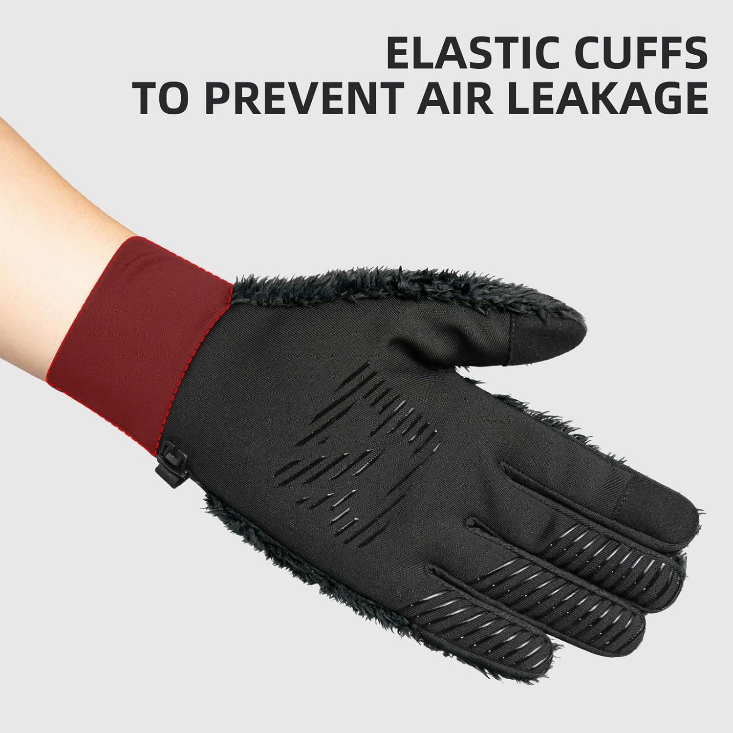 ROCKBROS Winter Gloves Men Women Long Black Windproof Cycling Gloves Touch Screen Thermal Gloves for Running Driving Work