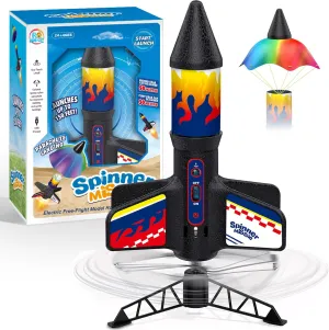 Rocket Launcher Model Rocket Kits with Launch Set, Ultra-high Flying Rocket, Rocket Toy, Kids Outdoor Toys, Gift for Kids Ages 8-12 Children's Day Gift, Black