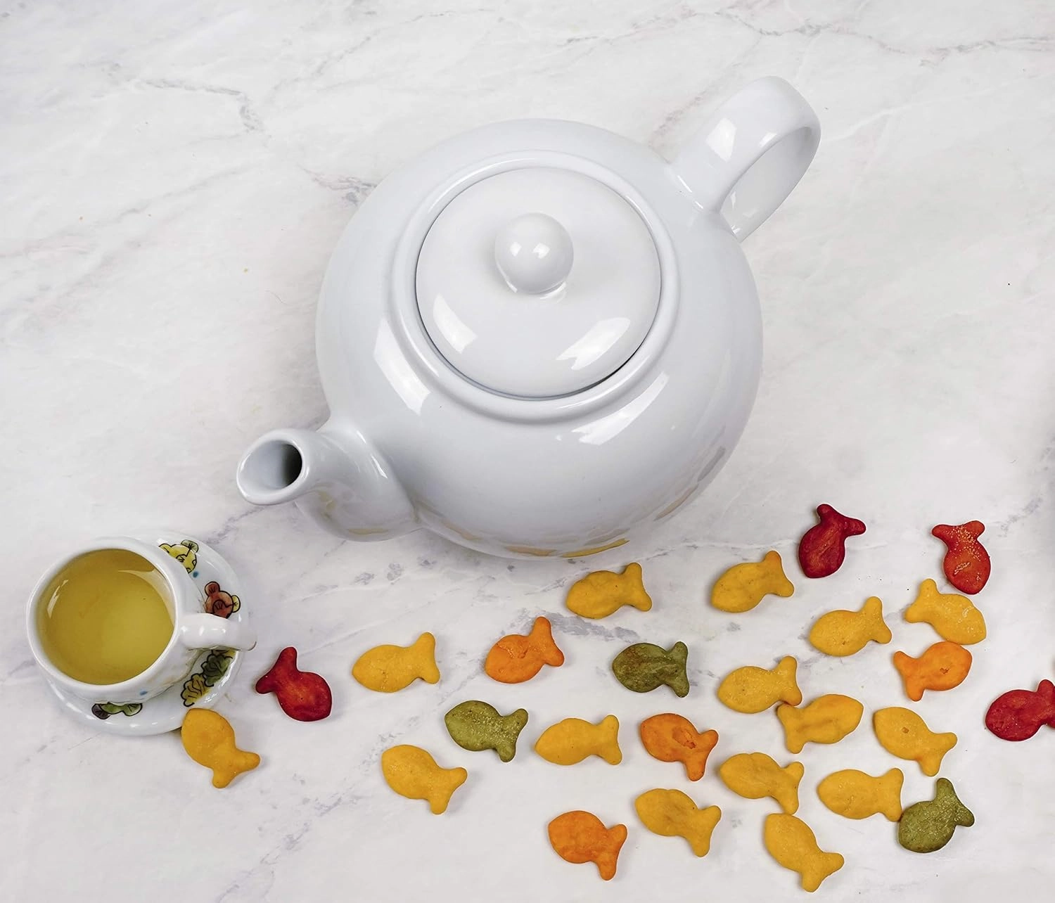 RSVP International Stoneware Teapot Collection, Microwave and Dishwasher Safe, 16 oz, White