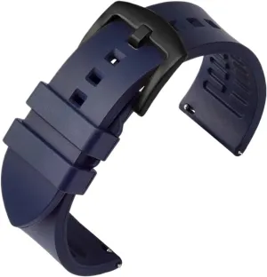 Rubber Strap 19 20 21 22 23 24mm Stainless Steel Buckle Quick Release Men Women Sport Watch Band Bracelet