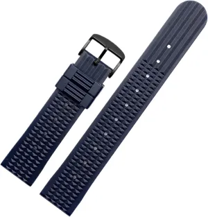 Rubber Watch Strap 20mm 22mm Watchband Watch Band Diving Bracelet Blue Color Prevent Dust Men And Women