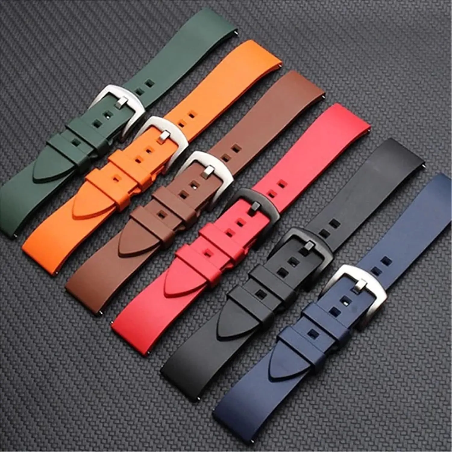 Rubber Watchband18mm 19mm 20mm 21mm 22mm 24mm Strap Watch Accessories Bracelet Quick Release Men And Women