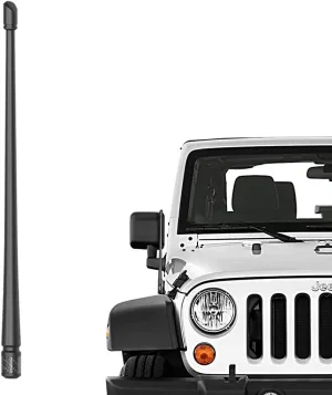 RYDONAIR Antenna Compatible with Jeep Wrangler All Models 2007-2025 & Jeep Gladiator 2020-2025, Internal Copper Coil for Enhanced Reception, 13 inches Flexible Rubber Antenna Replacement