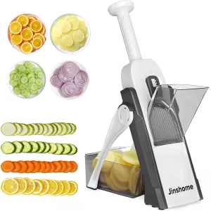 Safe Mandoline Slicer for Kitchen, Potato Chip Slicer,Vegetable Cucumber Slicer With Thickness Adjustable Kitchen Faster Slicer Artifact (Only Slicer) Gray